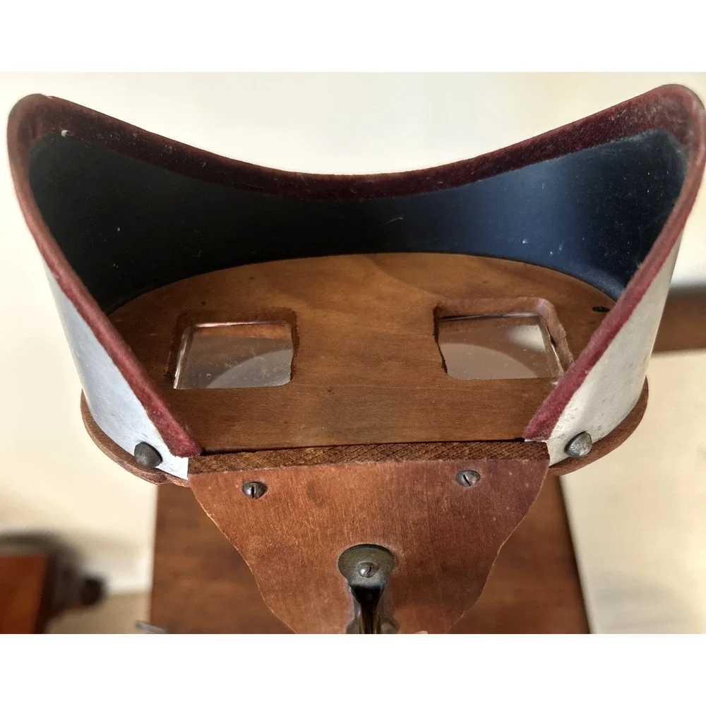 Antique c1900 Keystone Stereoscope Viewer 120+ Stereoview Photo Cards World
